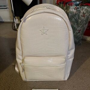 Jeffree Star White Crocodile Backpack
